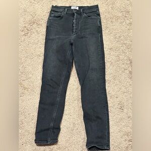 AGOLDE faded black button front jeans - size 25